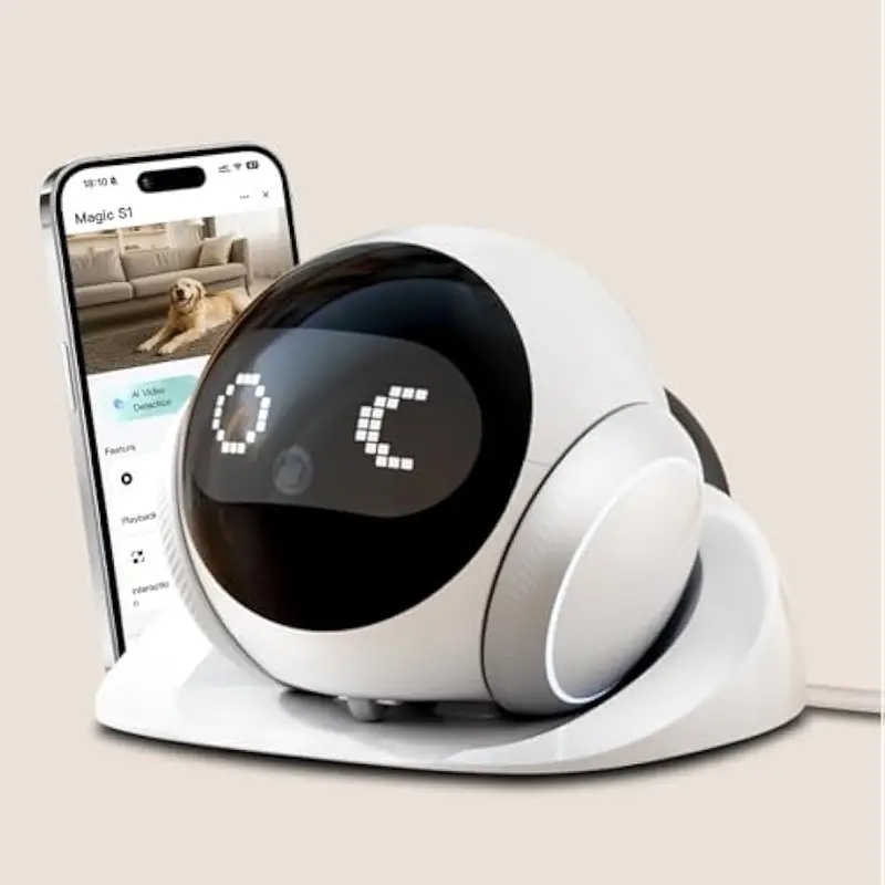 Smart Home Furniture - Beweegbare Indoor Huisdierrobotcamera met automatisch oplaadstation,