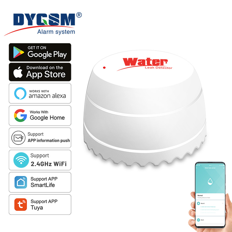 Wifi Water Leak Detector - Tuya WiFi Waterlekdetector Overstromingssensor Smart Life