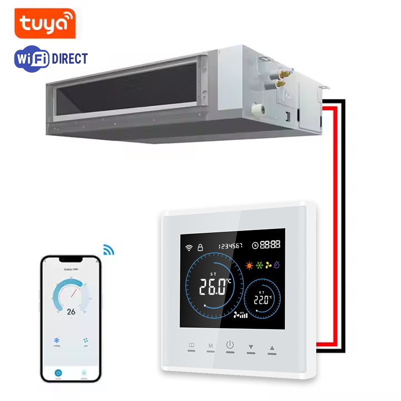 Smart Home Furniture - Slimme wifi-thermostaat voor energiebesparende airconditioning, HVAC-ventilator,