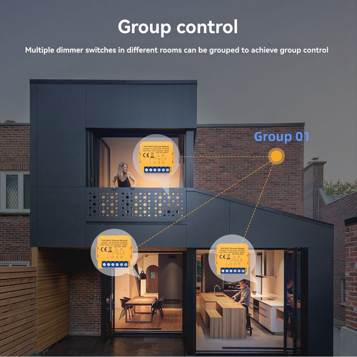 Smart Home With Plc - Compatibele Tuya WiFi Dimmer Schakelaar Module