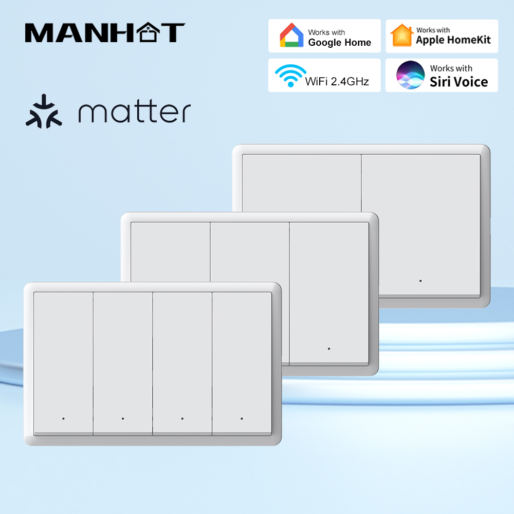 Smart Home Switch - WiFi Smart Wandknopschakelaar, zonder nuldraad /