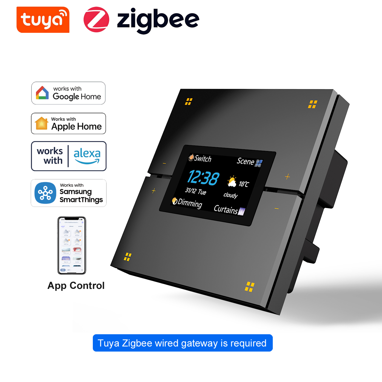 Smart Home For Living - M9 Pro 8-knops UK Tuya Smart