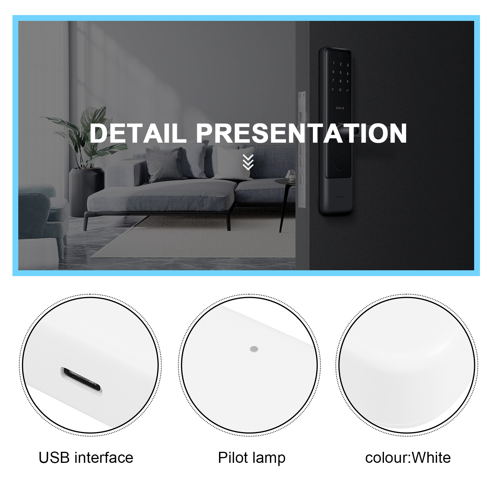 Smart Home Lock - Bluetooth Wifi Gateway Vingerafdruk Wachtwoord Slim