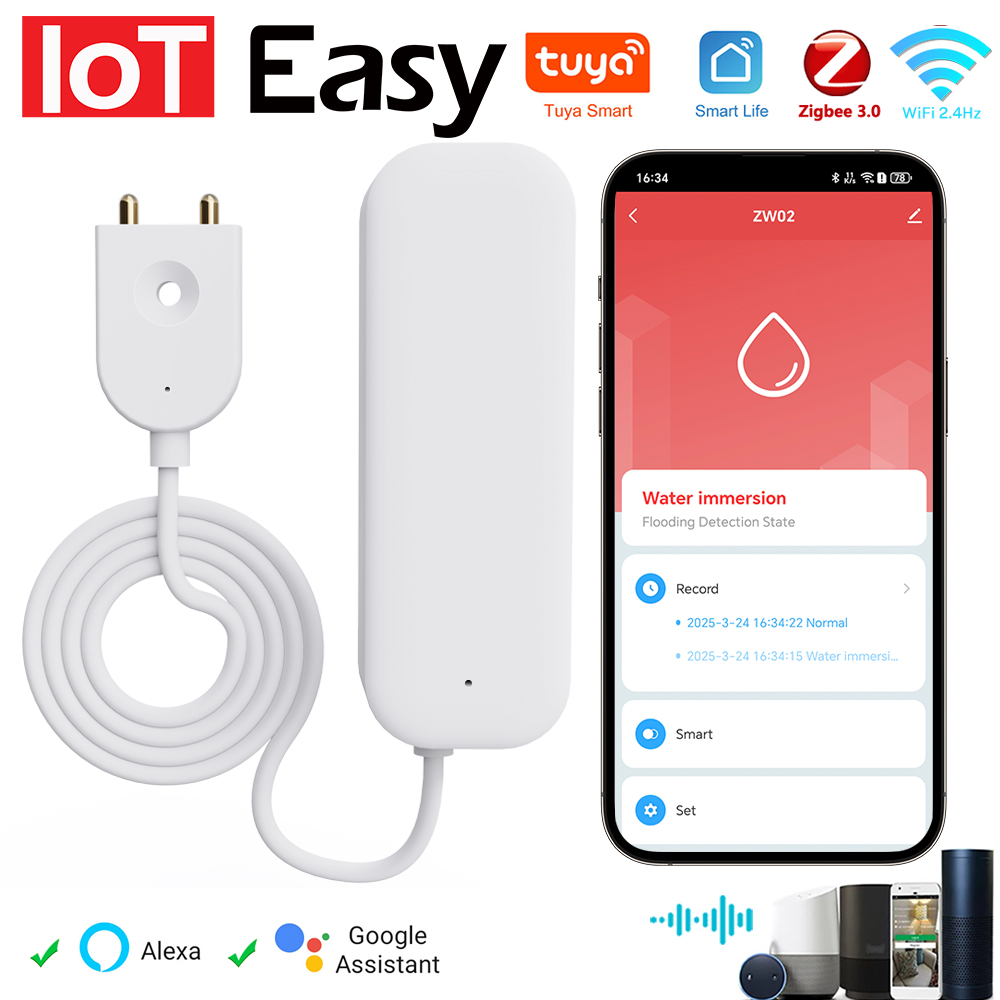 Smart Home Blog - Tuya WiFi ZigBee Watersensor Lekkage Alarm