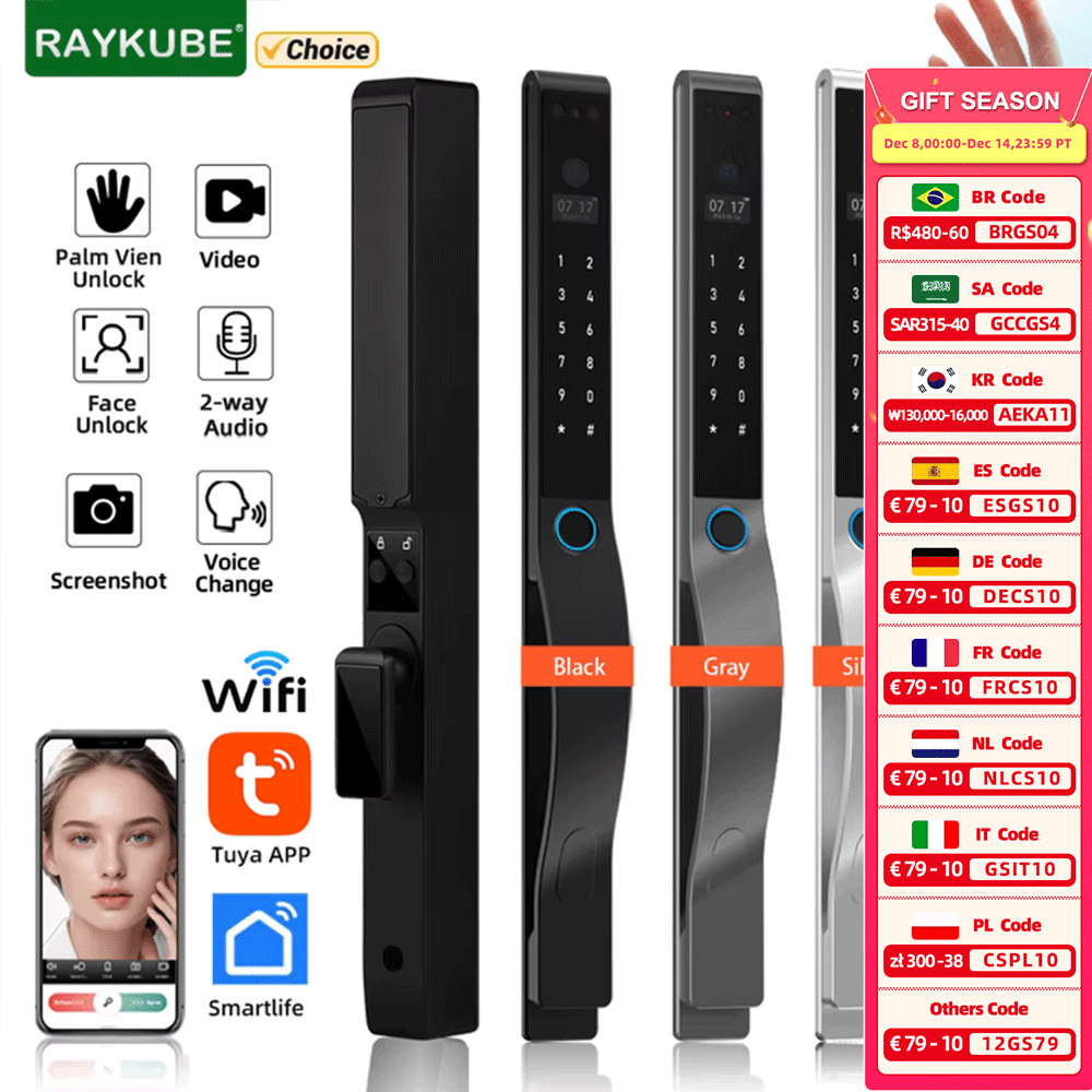 Smart Home Ezviz - RAYKUBE DQ10 Tuya WiFi Palm Ader