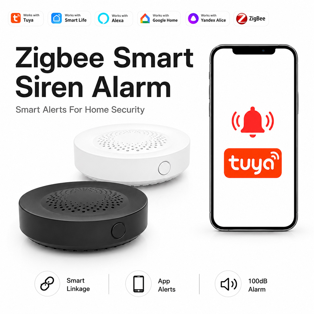 Smart Home Yandex - Tuya Zigbee Sirene Alarm 100dB Slimme
