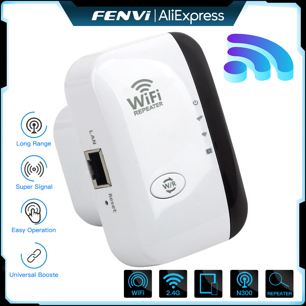 Smart Home Network - FENVI Draadloze WiFi Repeater 300Mbps 2.4Ghz