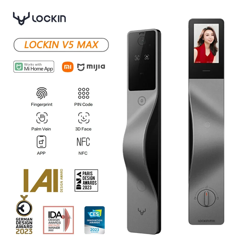 Smart Home Lock - Lockin V5 Max 3D Gezichtsherkenning Slim