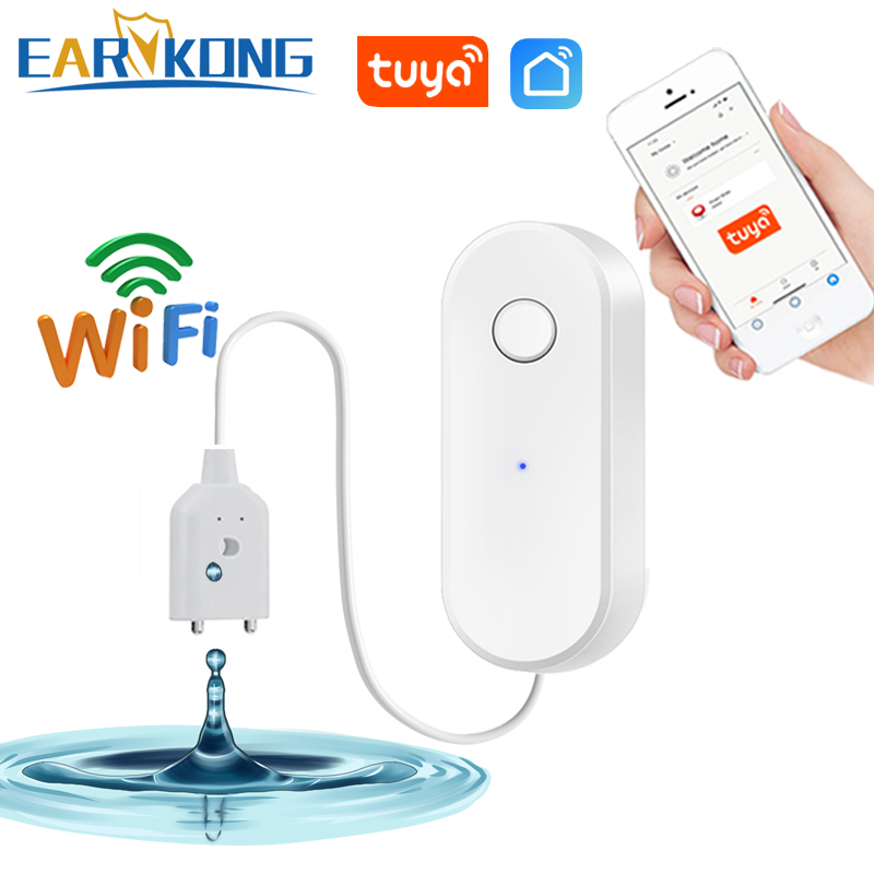 Wifi Water Leak Detector - Earykong Tuya Wifi Waterlekkagesensor Vloeistoflek Alarmdetectoren