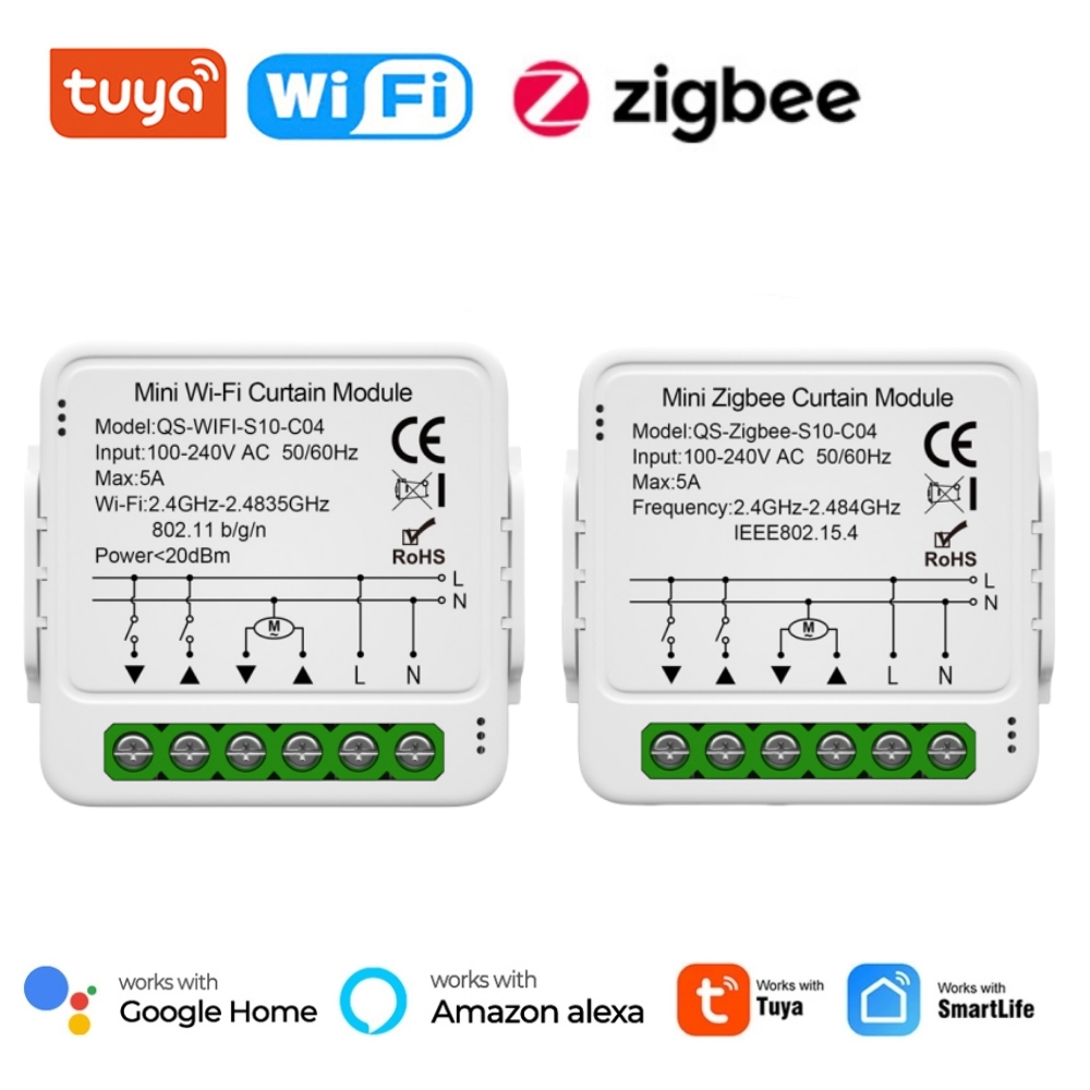 Smart Home Blinds - Tuya WiFi Zigbee Smart Gordijnschakelaarmodule Sluit