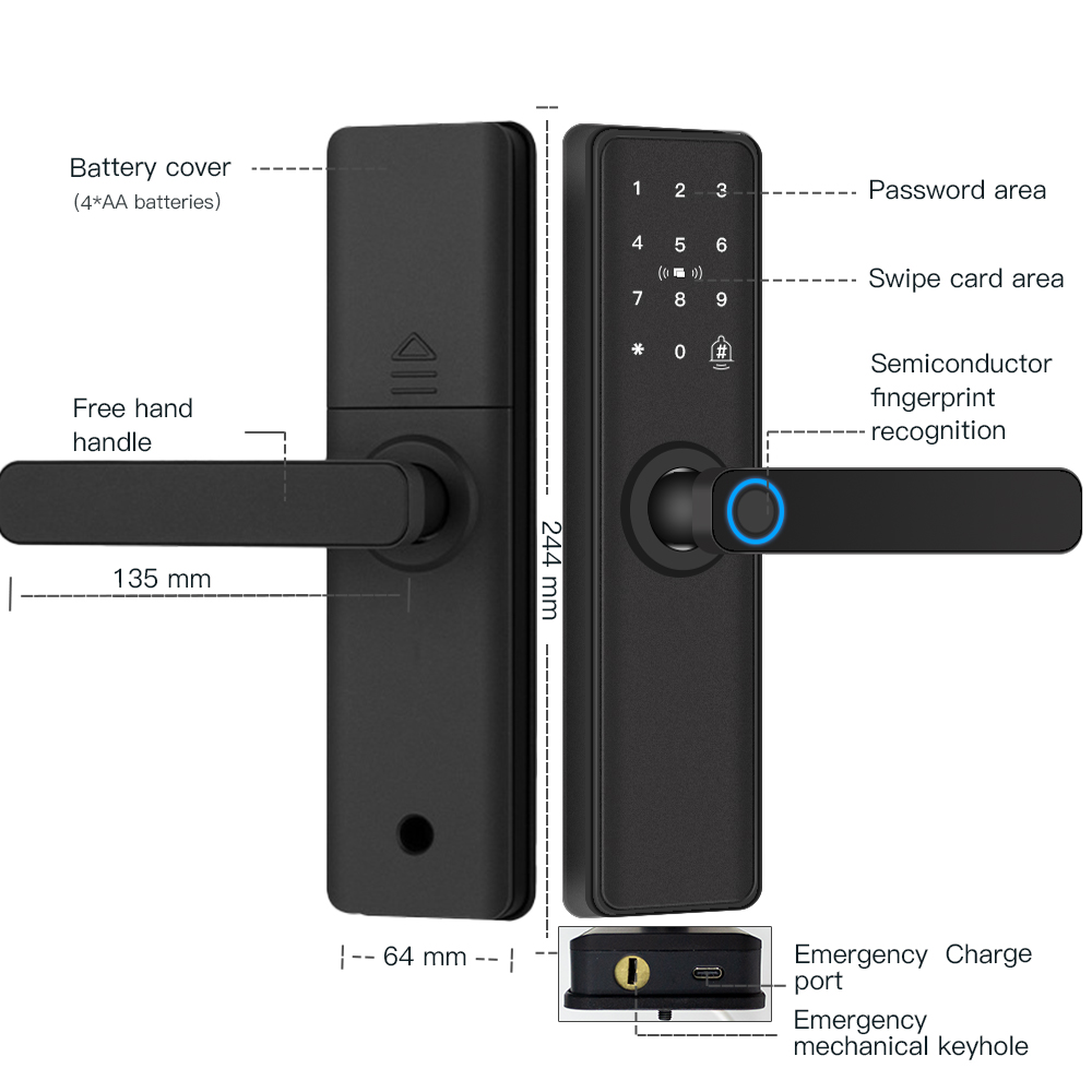 Slim deurslot Bluetooth-compat - Smart Home Lock recensie en prijs