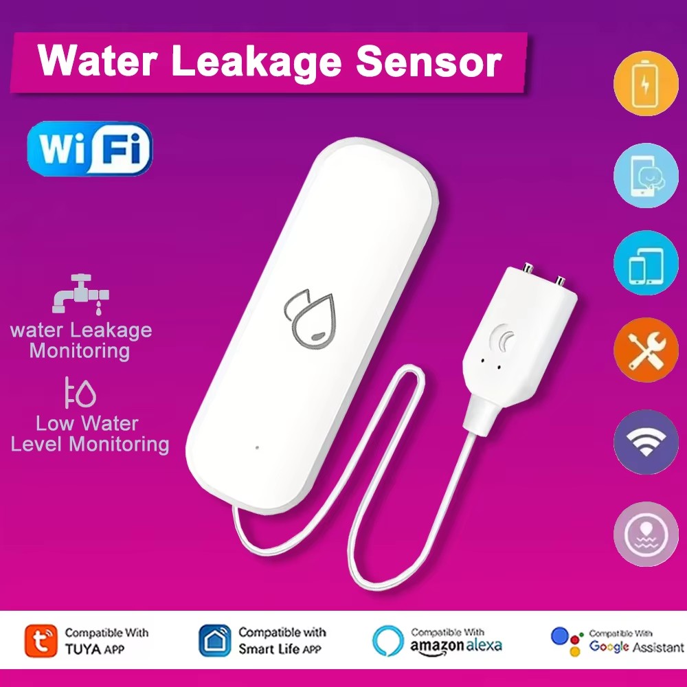 Tuya WiFi Waterlekkage Alarmse - Wifi Water Leak Detector recensie en prijs