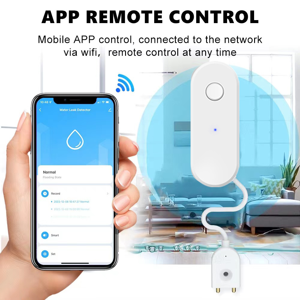 Tuya WiFi Smart Waterleksensor - Wifi Water Leak Detector recensie en prijs